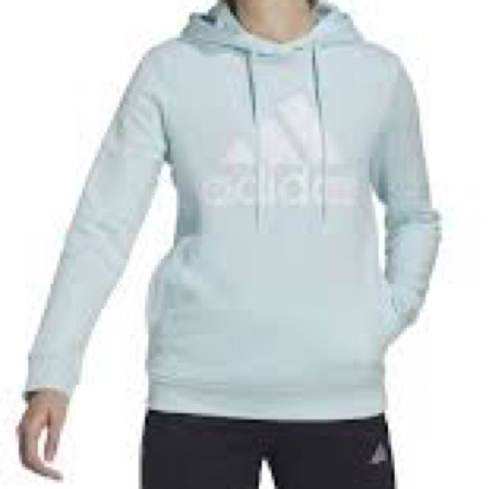Women’s Adidas Essentials Logo Fleece Hoodie in Light Blue.  New With Tags.
